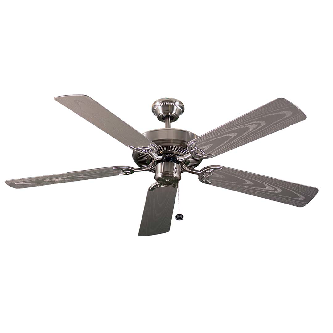 52' 5-Blade Fan - Silver Blades - High-Design Indoor Fans in Brushed Nickel