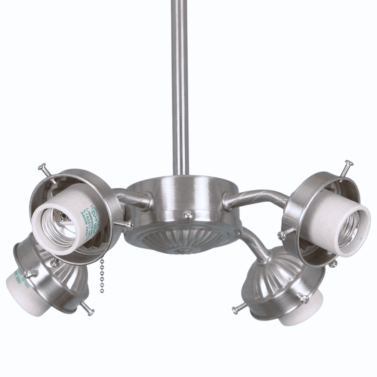 4-Arm Light Kit Brushed Nickel Finish - No Lamps - Sophisticated Accessories