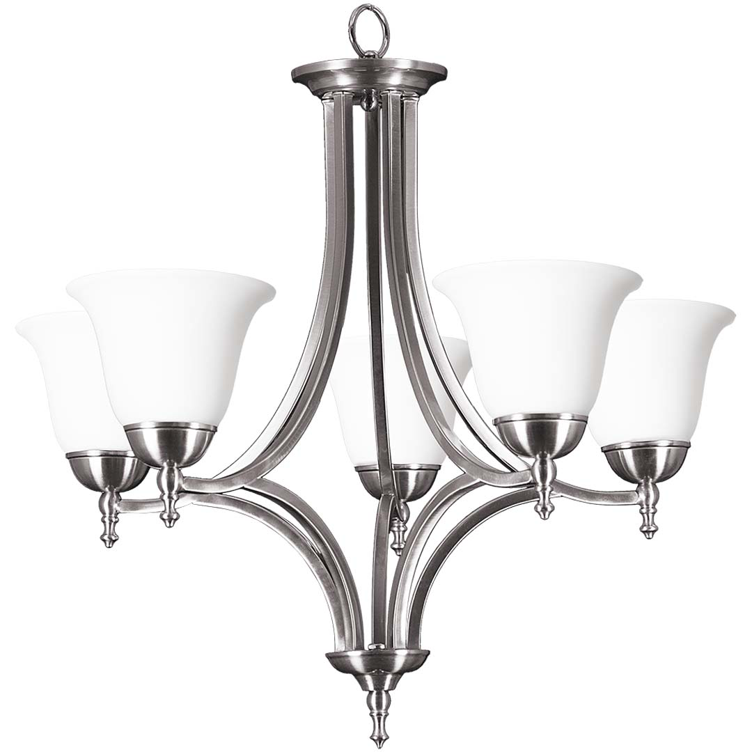 Dallas Upgrade 5-Light Chandelier - Decorative Chandeliers in Brushed Nickel