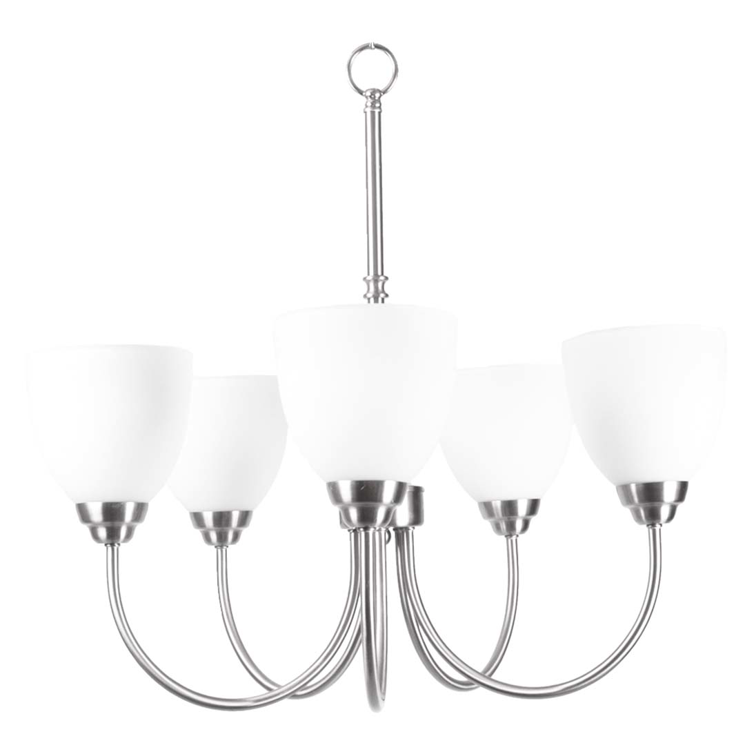 Laredo 5-Light Chandelier - White Glass - Eye-Catching Chandeliers