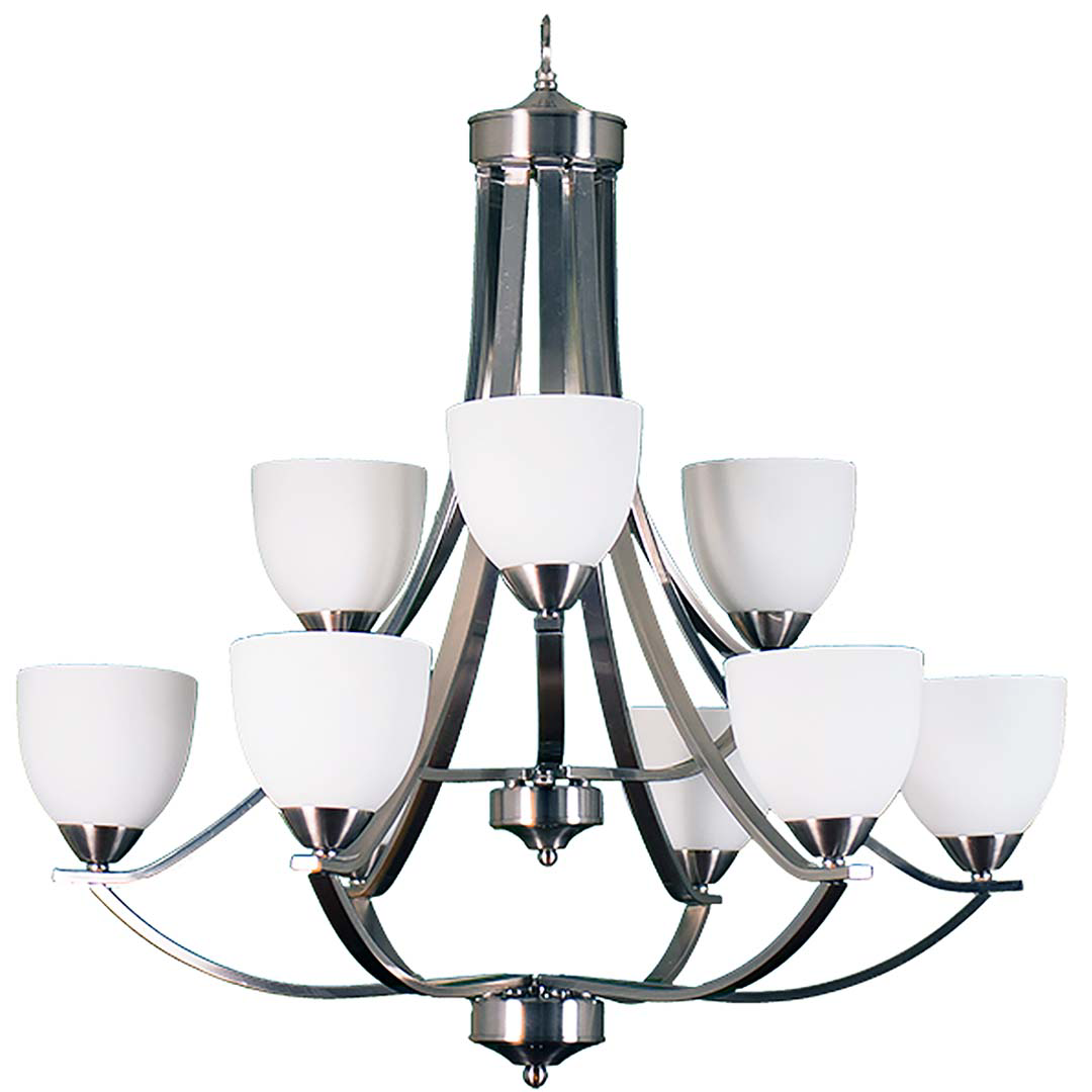 Victoria 9-Light Chandelier White Glass - High-Design Chandeliers