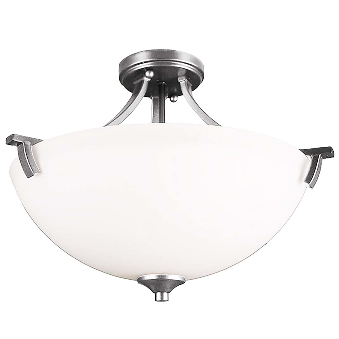 Victoria 3-Light Semi Flush Entry White Glass - Decorative Ceiling Mounts