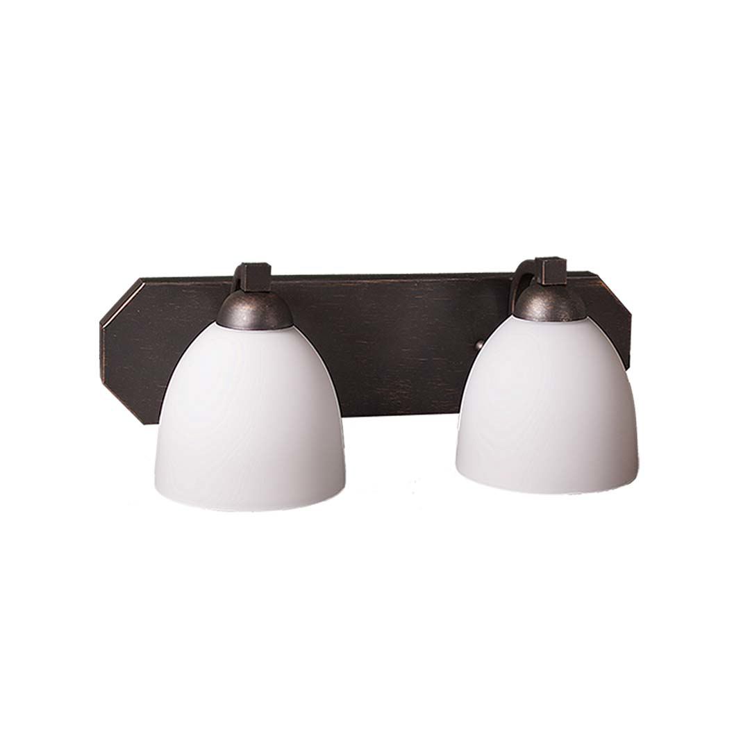 2-Light Contemporary Vanity White Glass - Contemporary Vanities