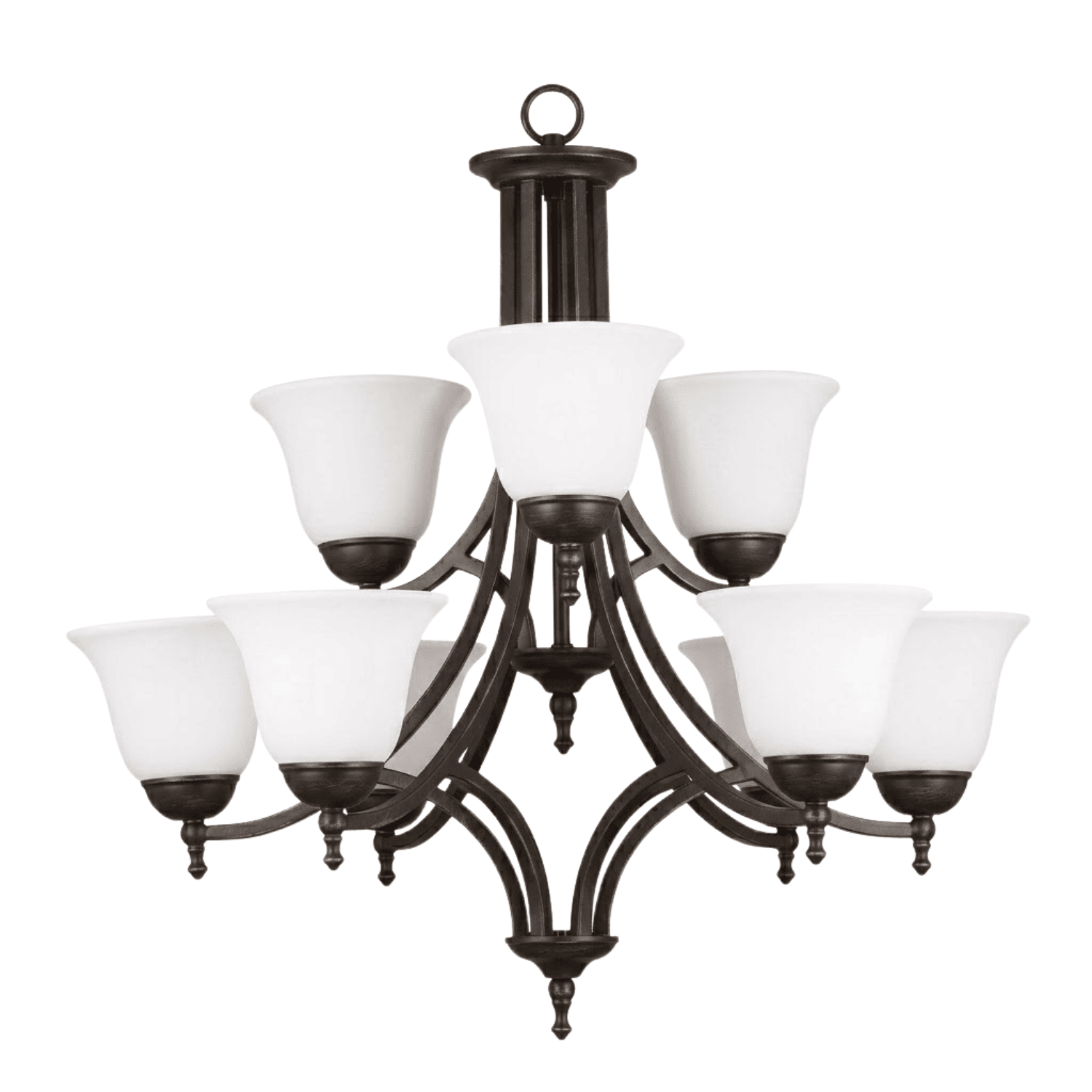 Austin Upgrade 9-Light Chandelier - Functional Chandeliers in Rubbed Bronze