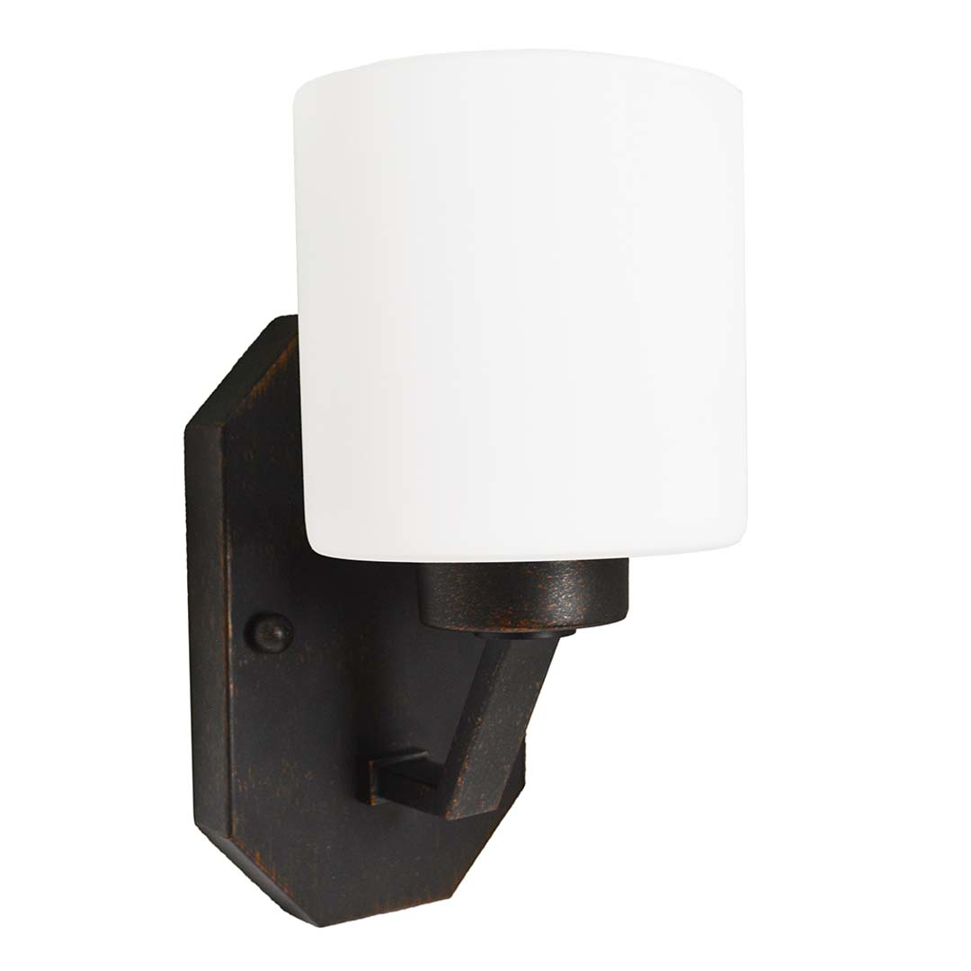 Paris 1-Light Vanity/Sconce - White Cylinder Glass - High-Design Wall Sconces