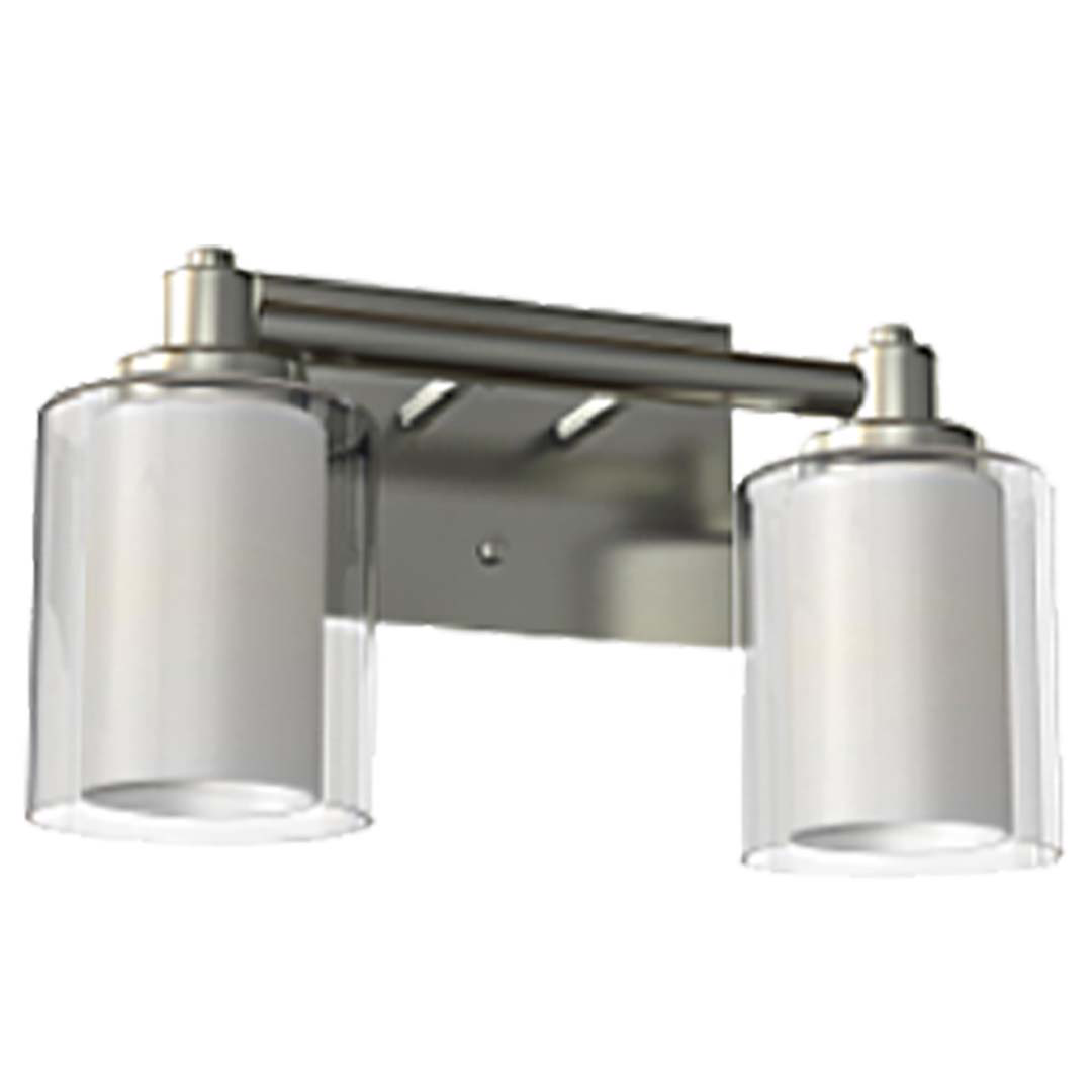 Sonora 2-Light Vanity Clear & White Glass - Bold Vanities
