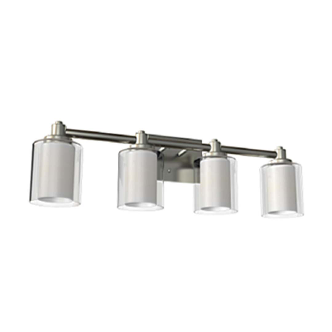 Sonora 4-Light Vanity - Clear & White Glass - Decorative Vanities