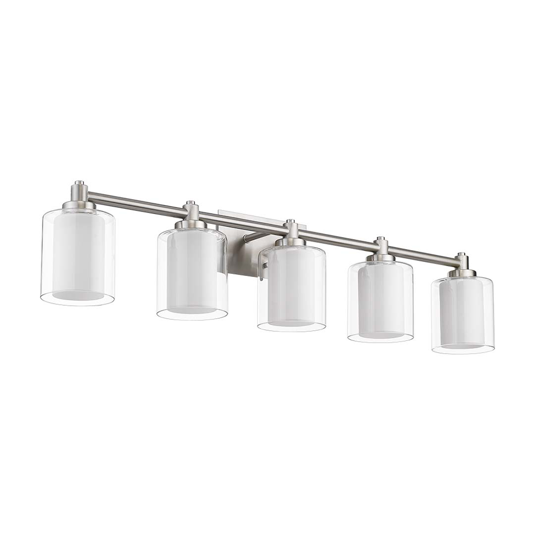Sonora 5-Light Vanity Clear & White Glass - Transitional Vanities