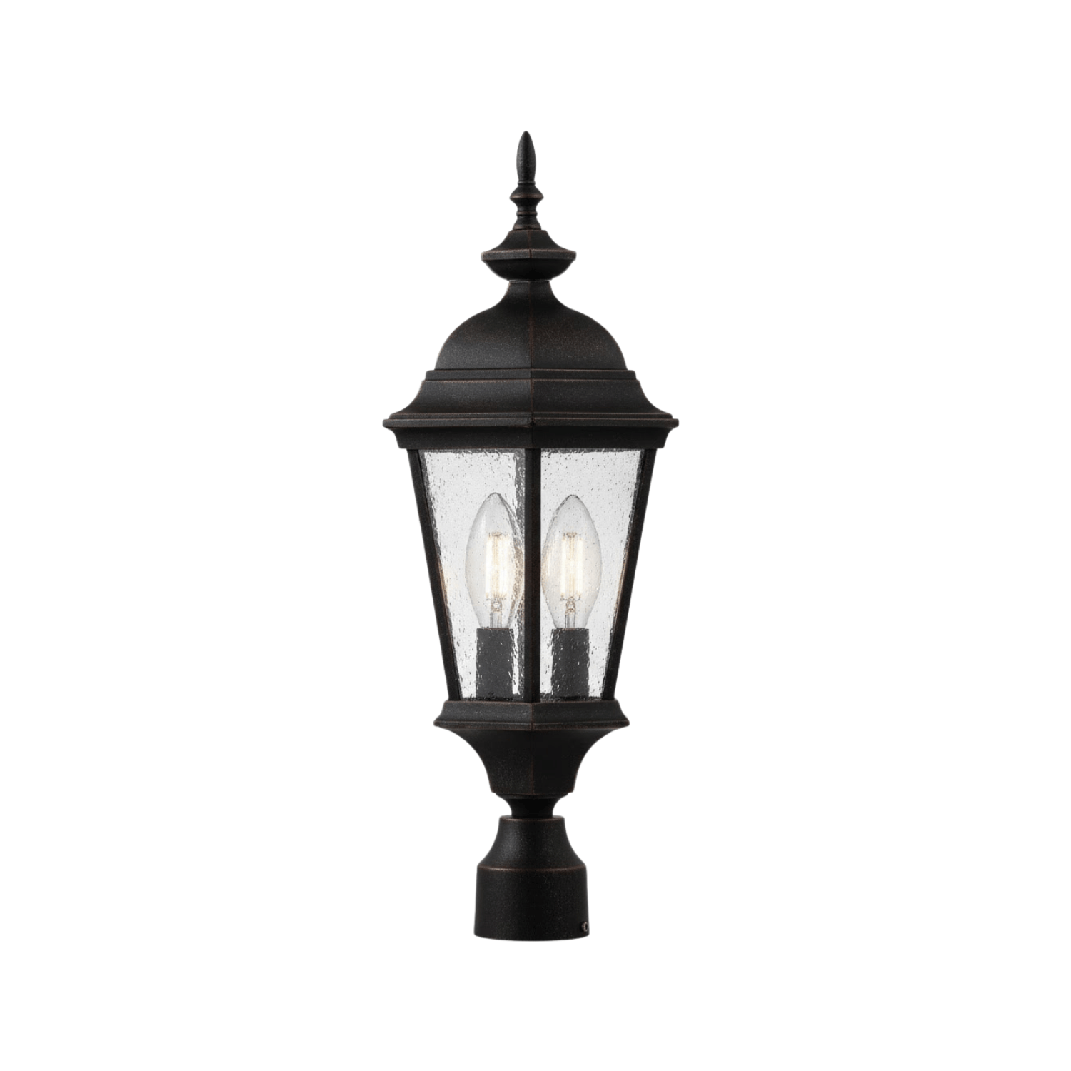 Griggs Post Mounted Coach Light - Contemporary Exterior in Matte Black
