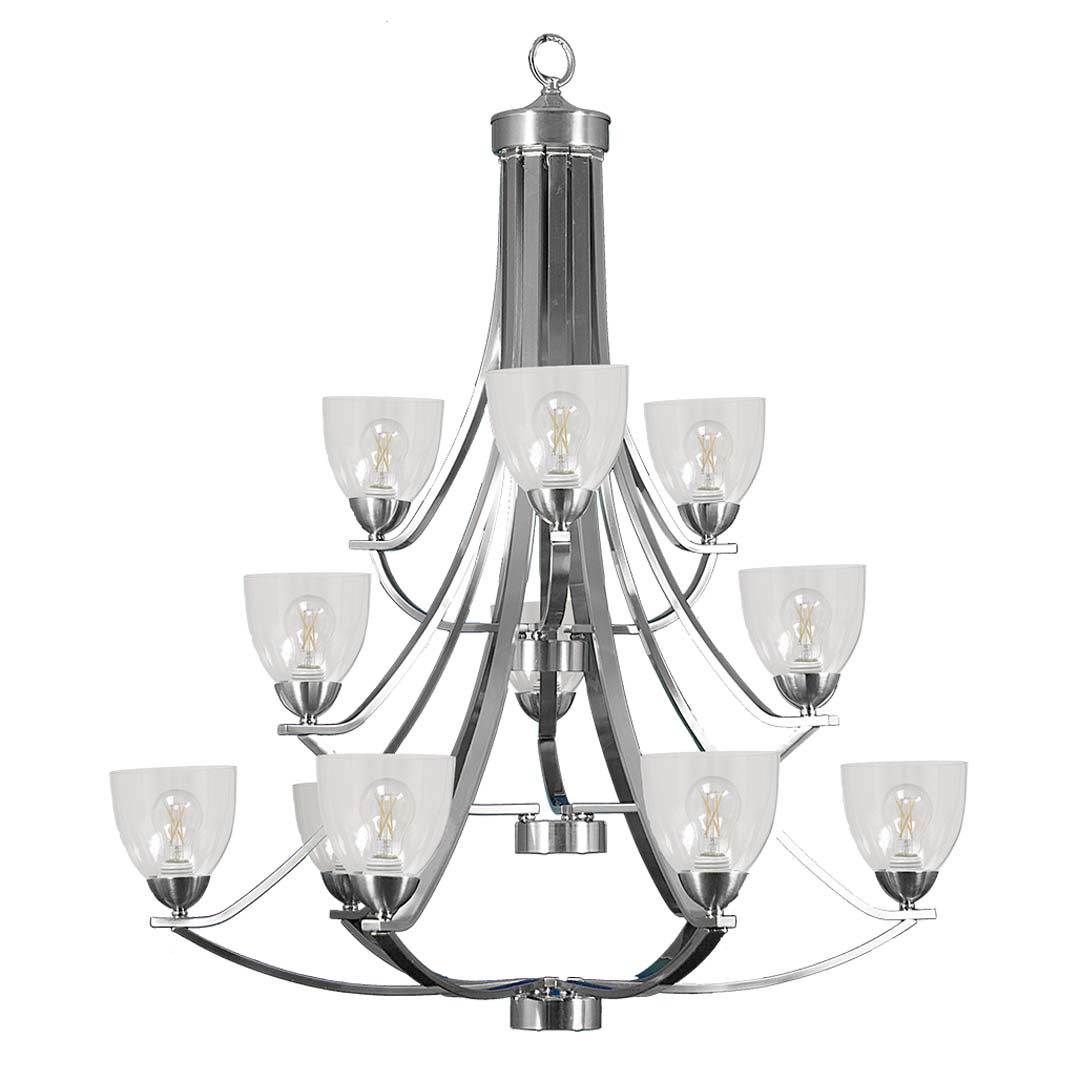 Victoria 12-Light Chandelier Clear Glass - Statement-Making Chandeliers