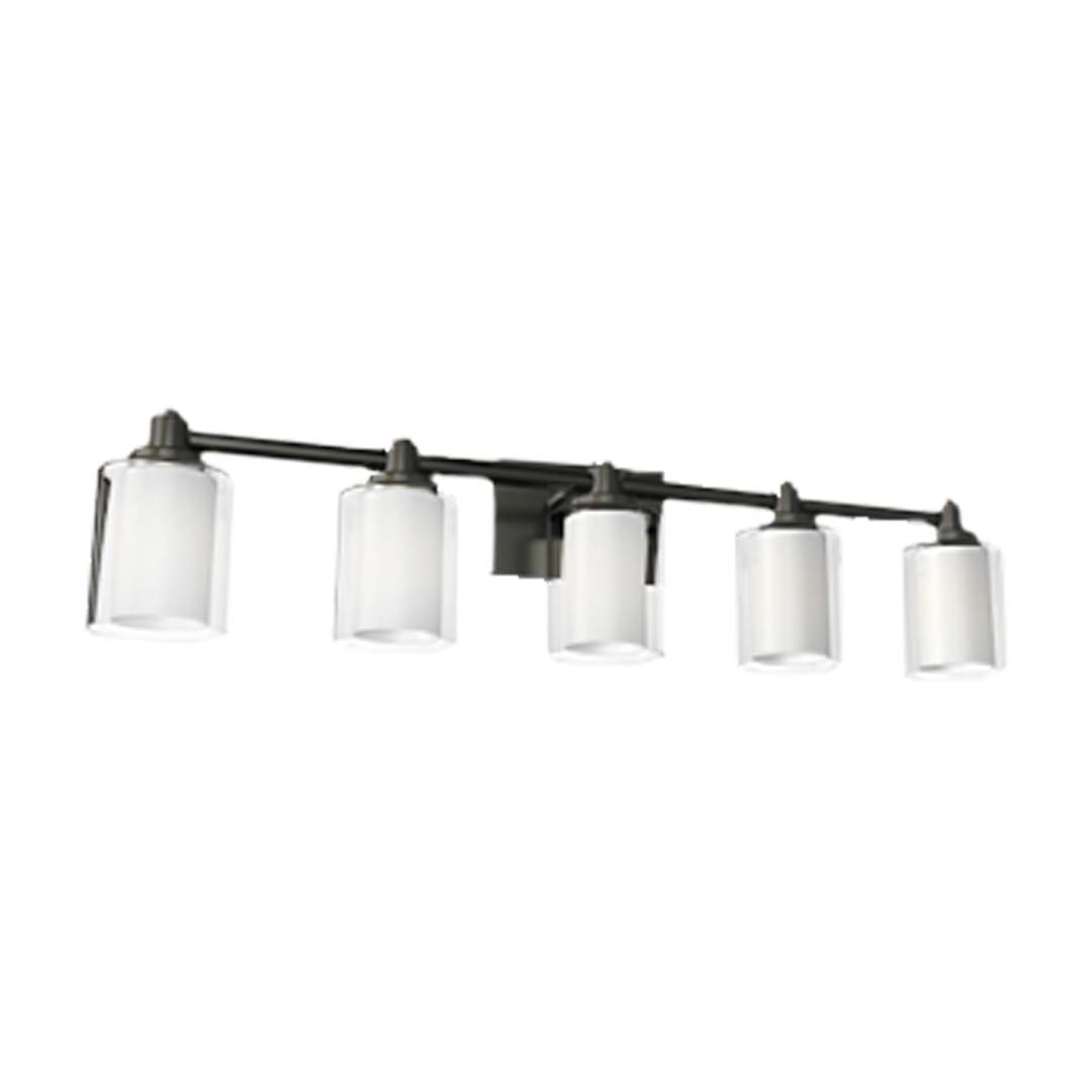Sonora 5-Light Vanity Clear & White Glass - Transitional Vanities