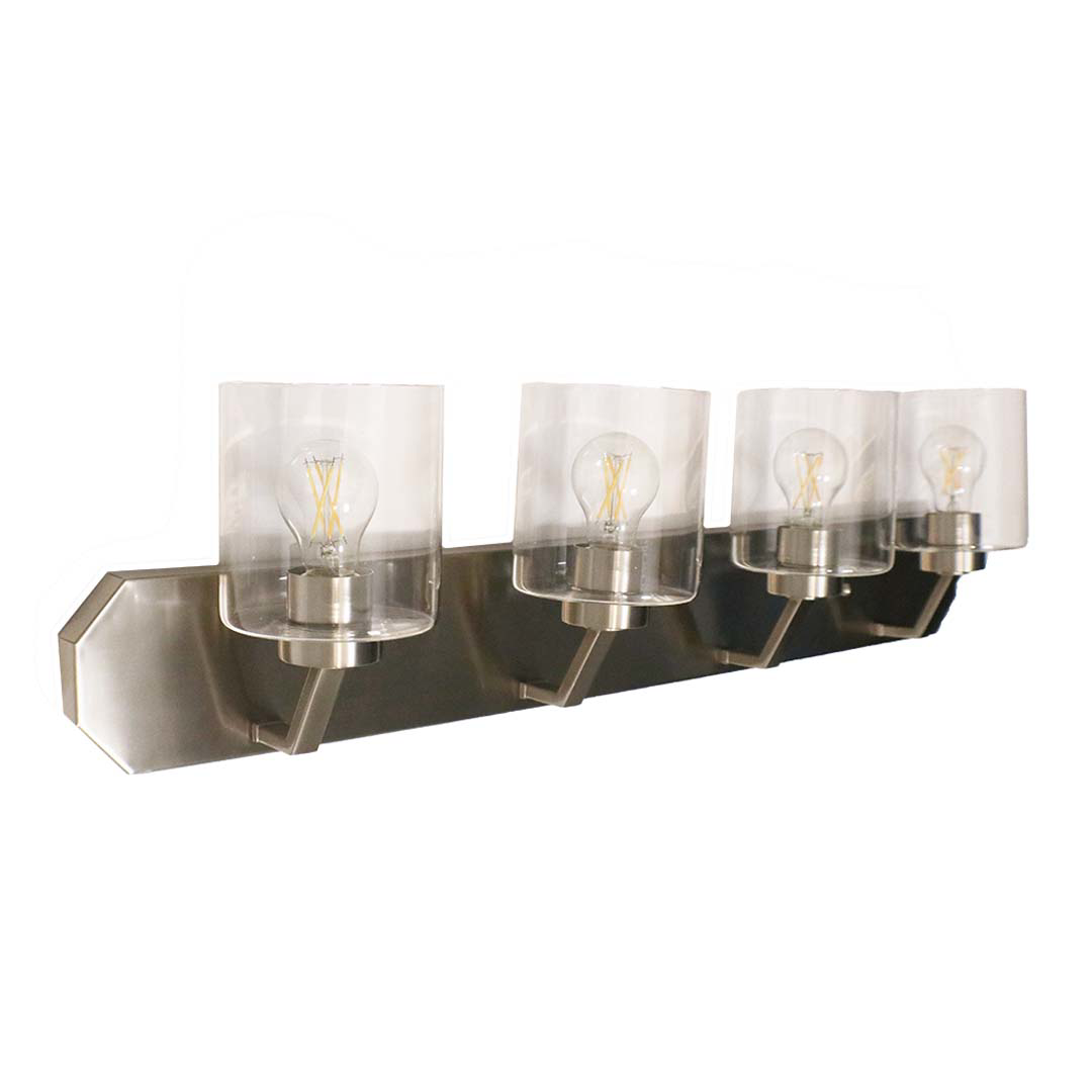 Paris 4-Light Vanity Clear Cylinder Glass - Functional Vanities