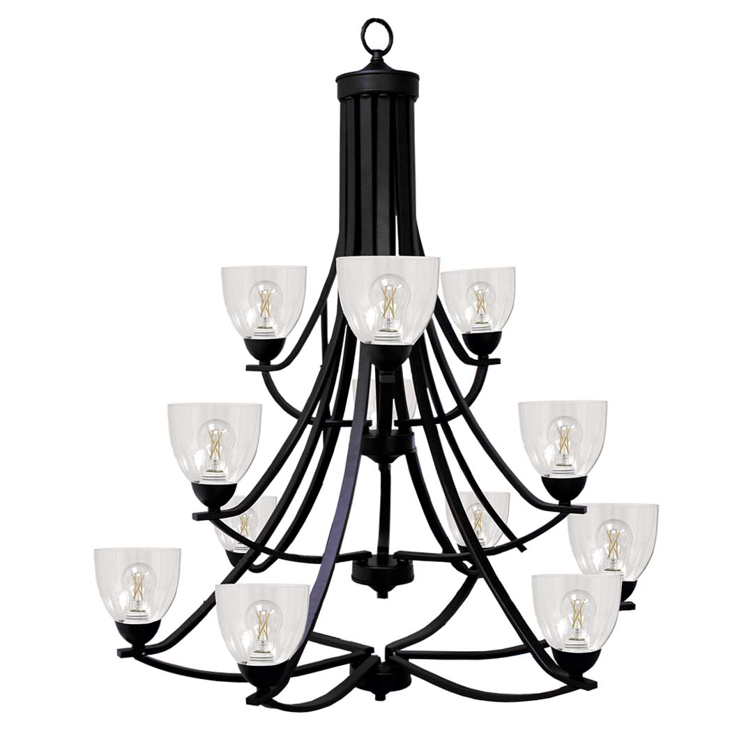 Victoria 12-Light Chandelier Clear Glass - Statement-Making Chandeliers