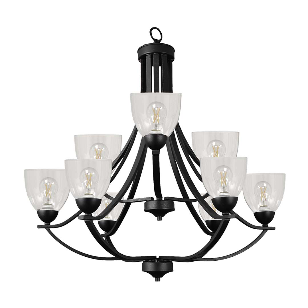 Victoria 9-Light Chandelier Clear Glass - Timeless Chandeliers