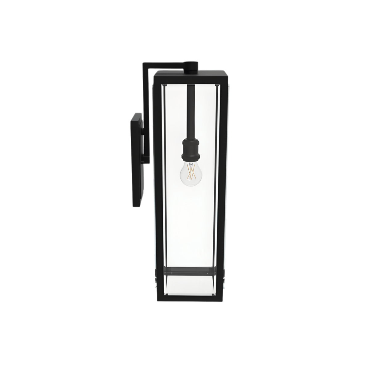 Jannu Medium Clear Glass Cube Coach Light - TBK