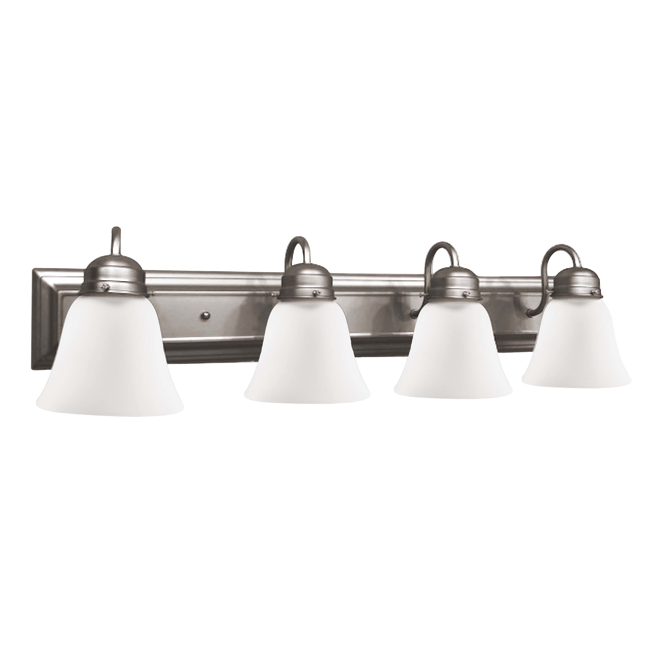 Zora 4-Light 30" Square Back Vanity - Contemporary Vanities in Brushed Nickel