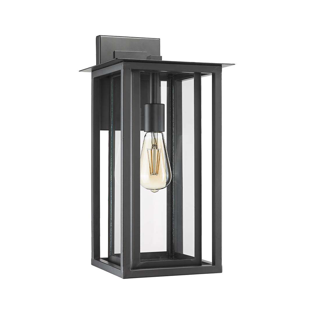 Labo Small Coach Light - Matte Black - Clear Glass - Functional Exterior