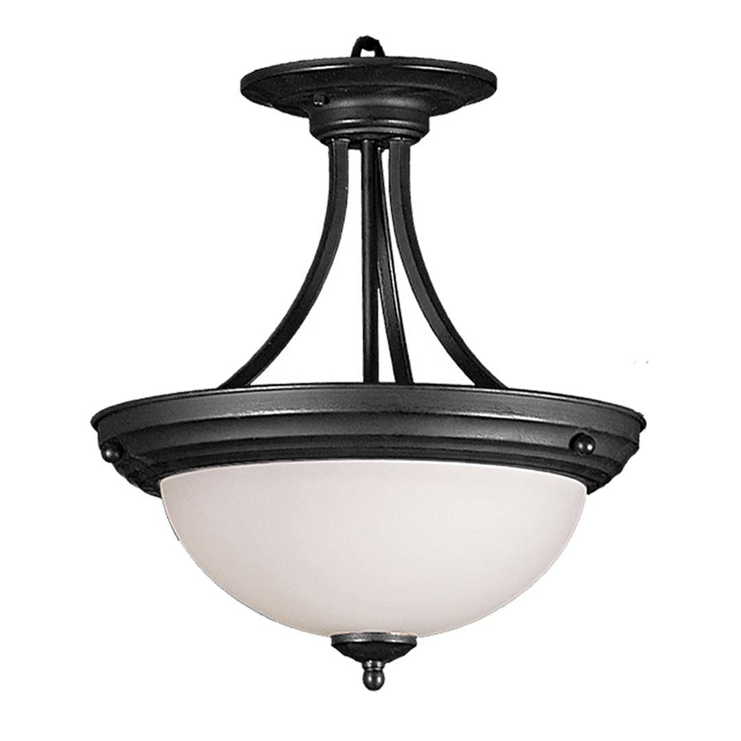 Semi-Flush Entry - White Glass - High-Design Pendants