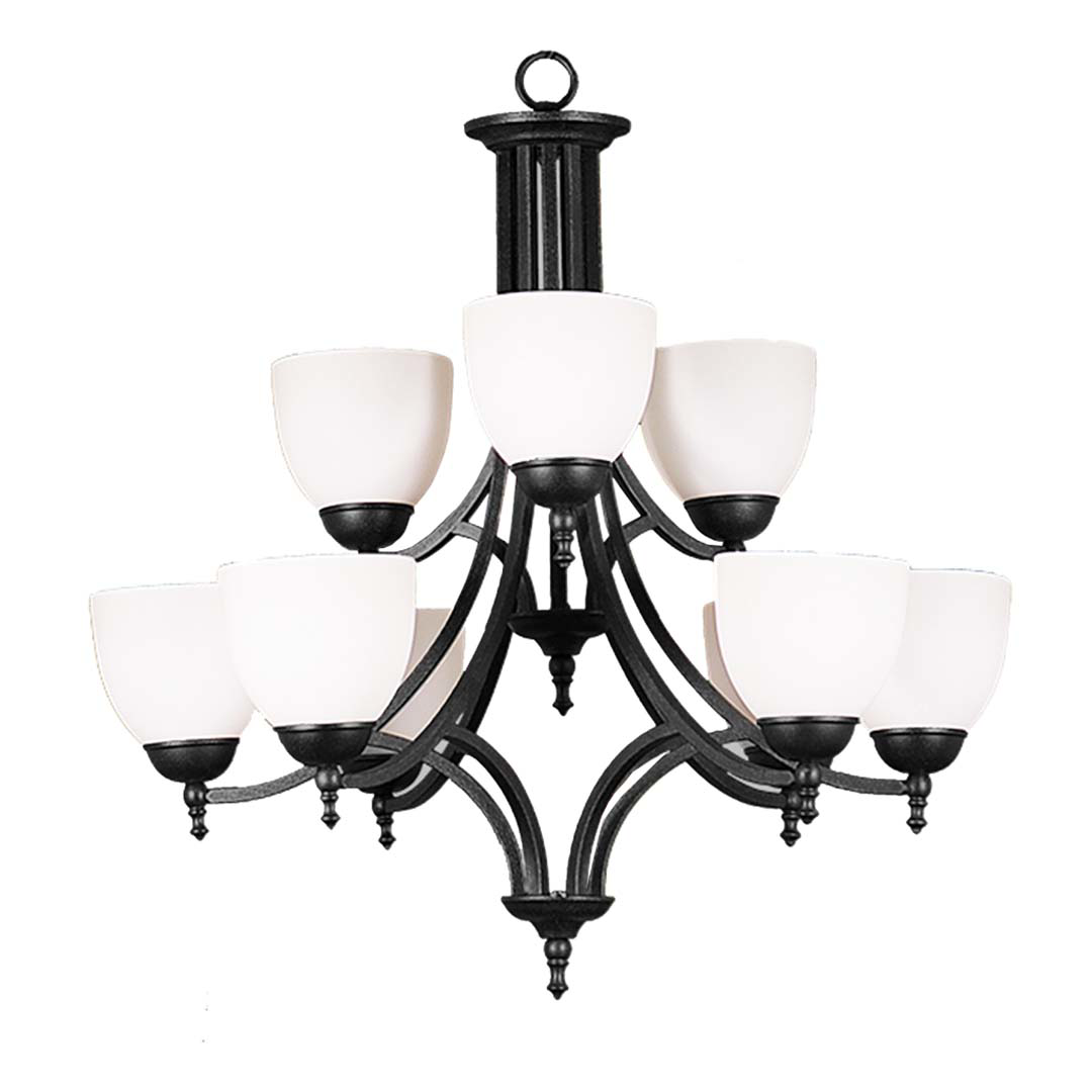 Fort Worth Upgrade 9-Light Chandelier - Chic Chandeliers in Matte Black