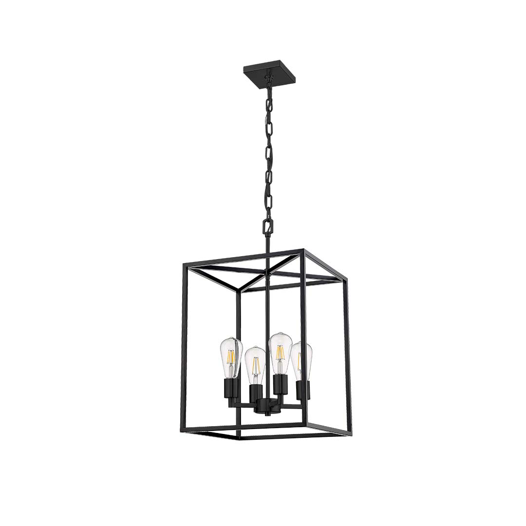Rosslyn 4-Light Entry -MB ALL MATTE BLACK - Decorative Pendants