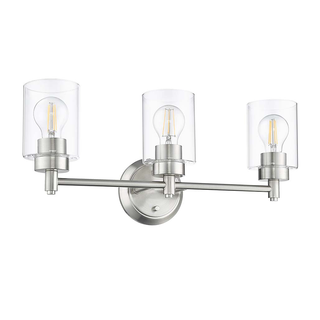 Mincio 3-Light Clear Glass Vanity - Functional Vanities