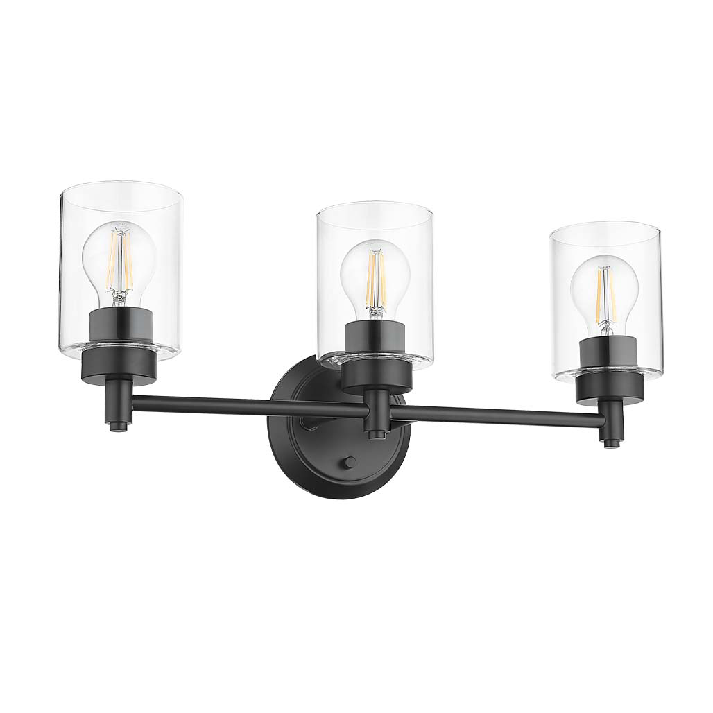 Mincio 3-Light Clear Glass Vanity - Functional Vanities