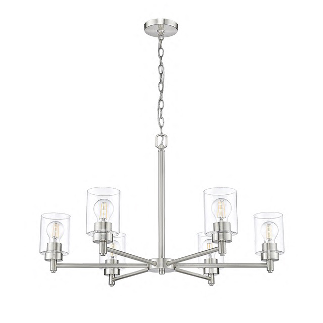 Mincio 6-Light Clear Glass Chandelier - High-Design Chandeliers