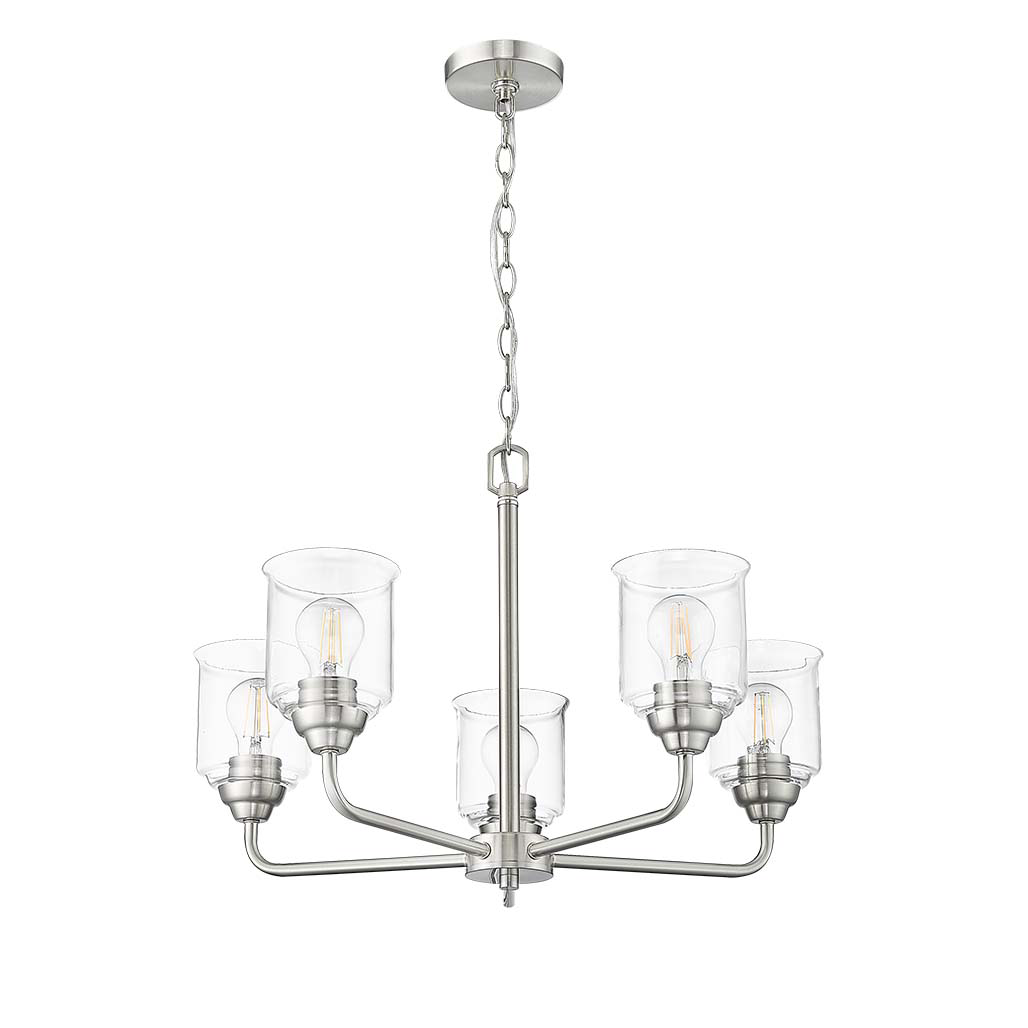 Acheron 5-Light Clear Glass Chandelier - Sophisticated Chandeliers