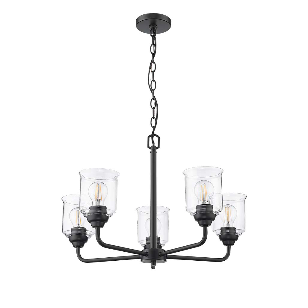 Acheron 5-Light Clear Glass Chandelier - Sophisticated Chandeliers