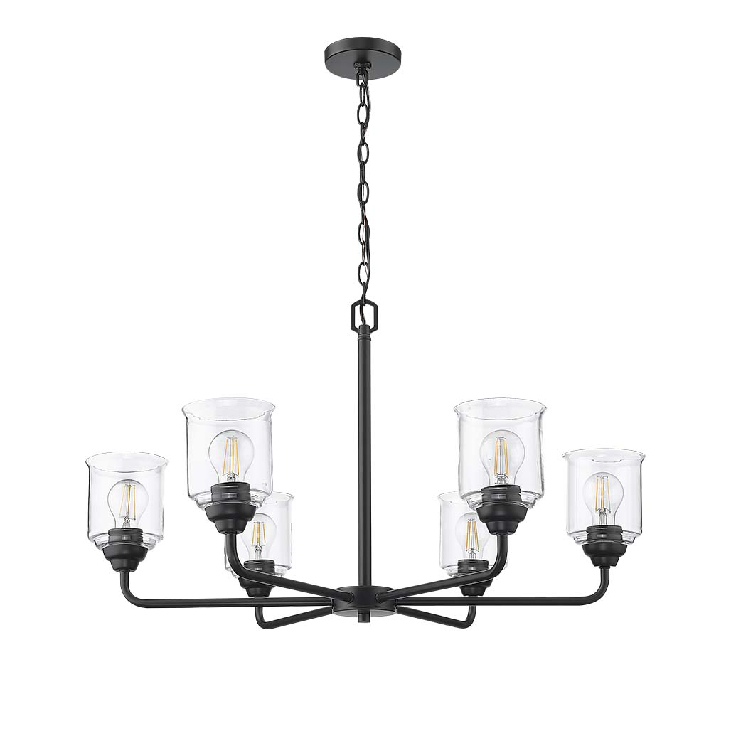 Acheron 6-Light Clear Glass Chandelier - Versatile Chandeliers