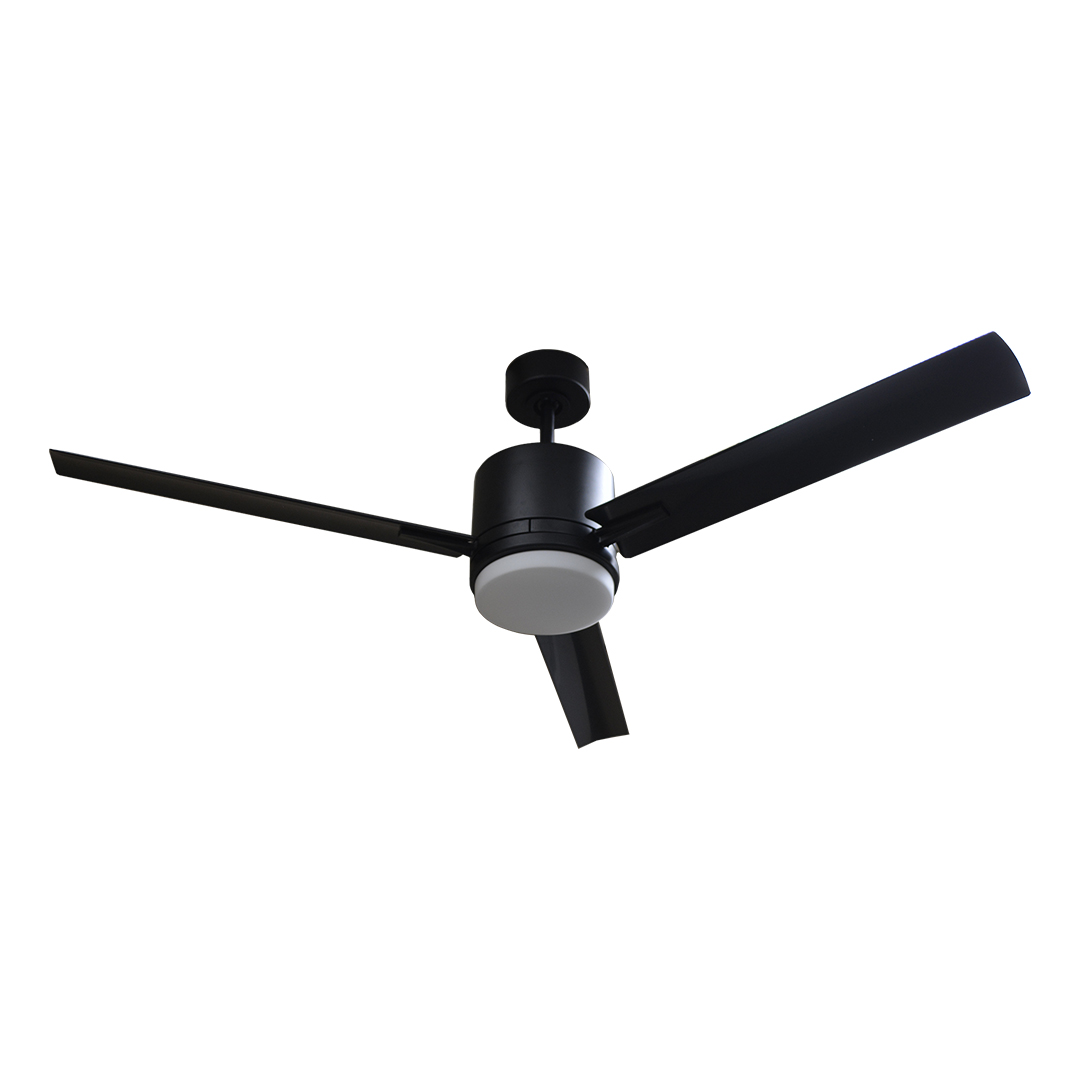 Neo Damp Patio Fan Black ABS Blades 20W LED 3K,4K,5K - Refined Outdoor Fans in Matte Black