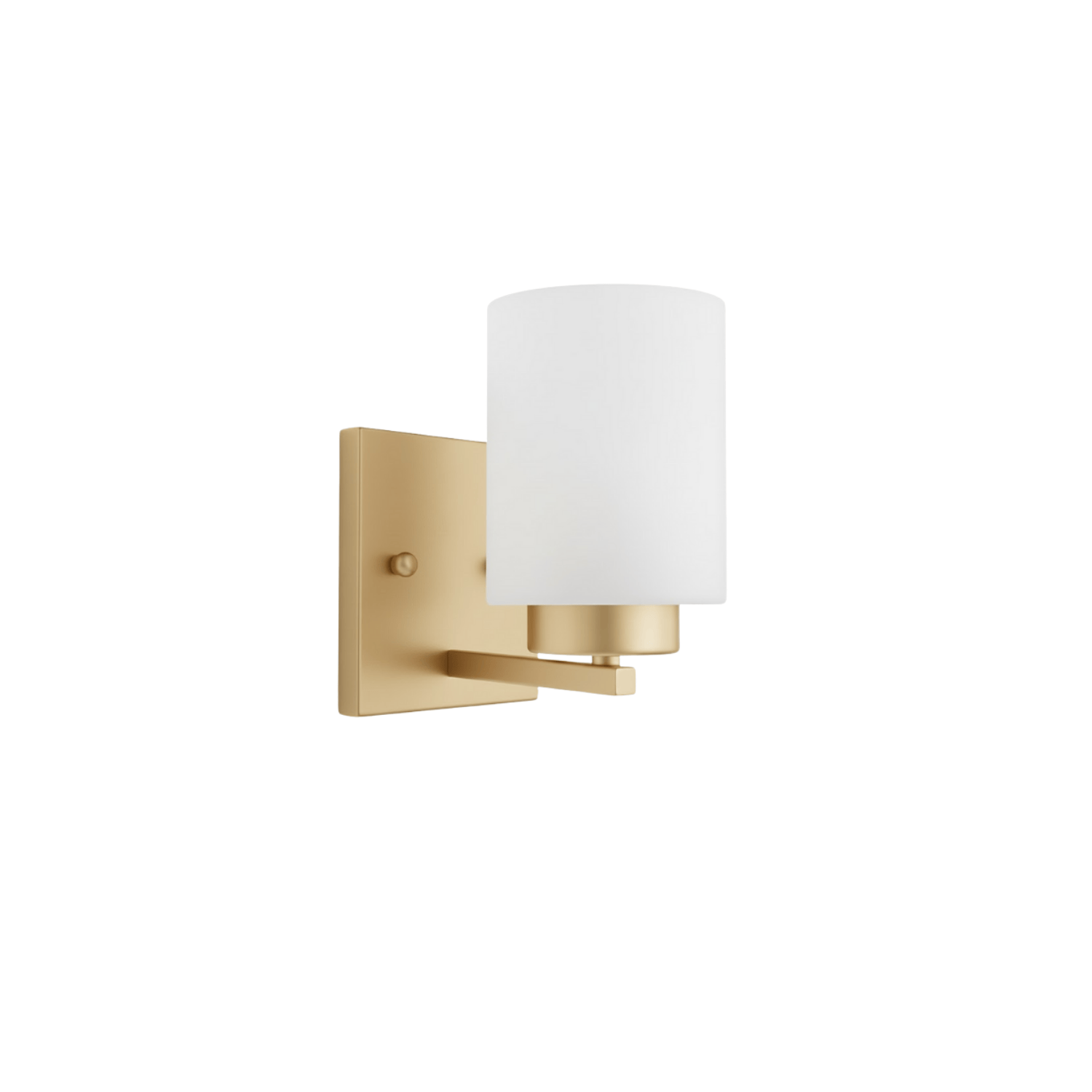 1-Light White Glass Sconce - Classic Vanities