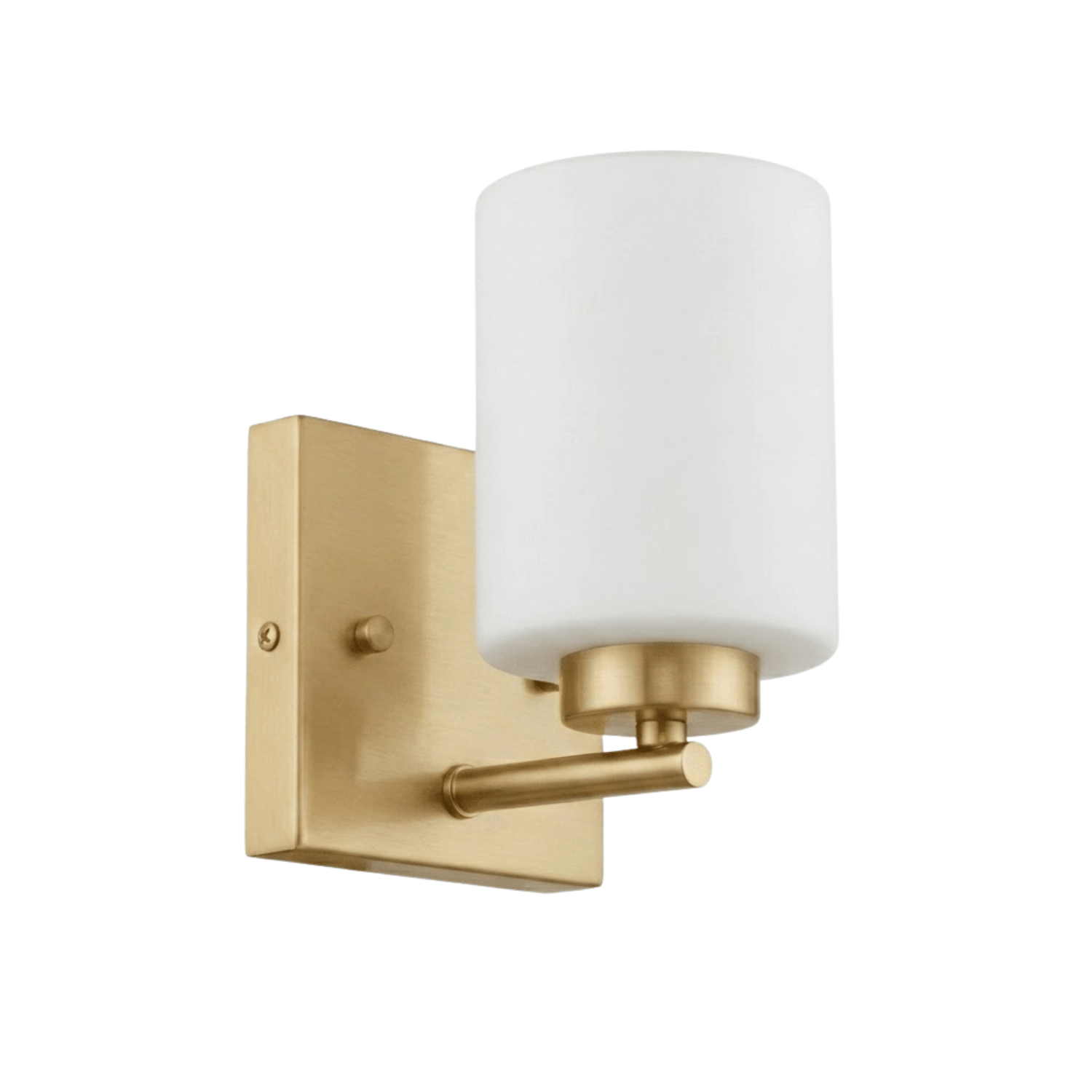 1-Light White Glass Sconce - Classic Vanities
