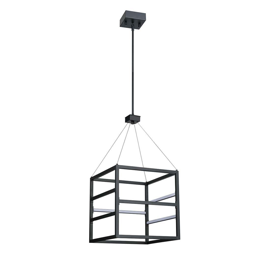 Tivoli large LED 18" Square Pendant 35W 4000K - Elegant Pendants in Matte Black
