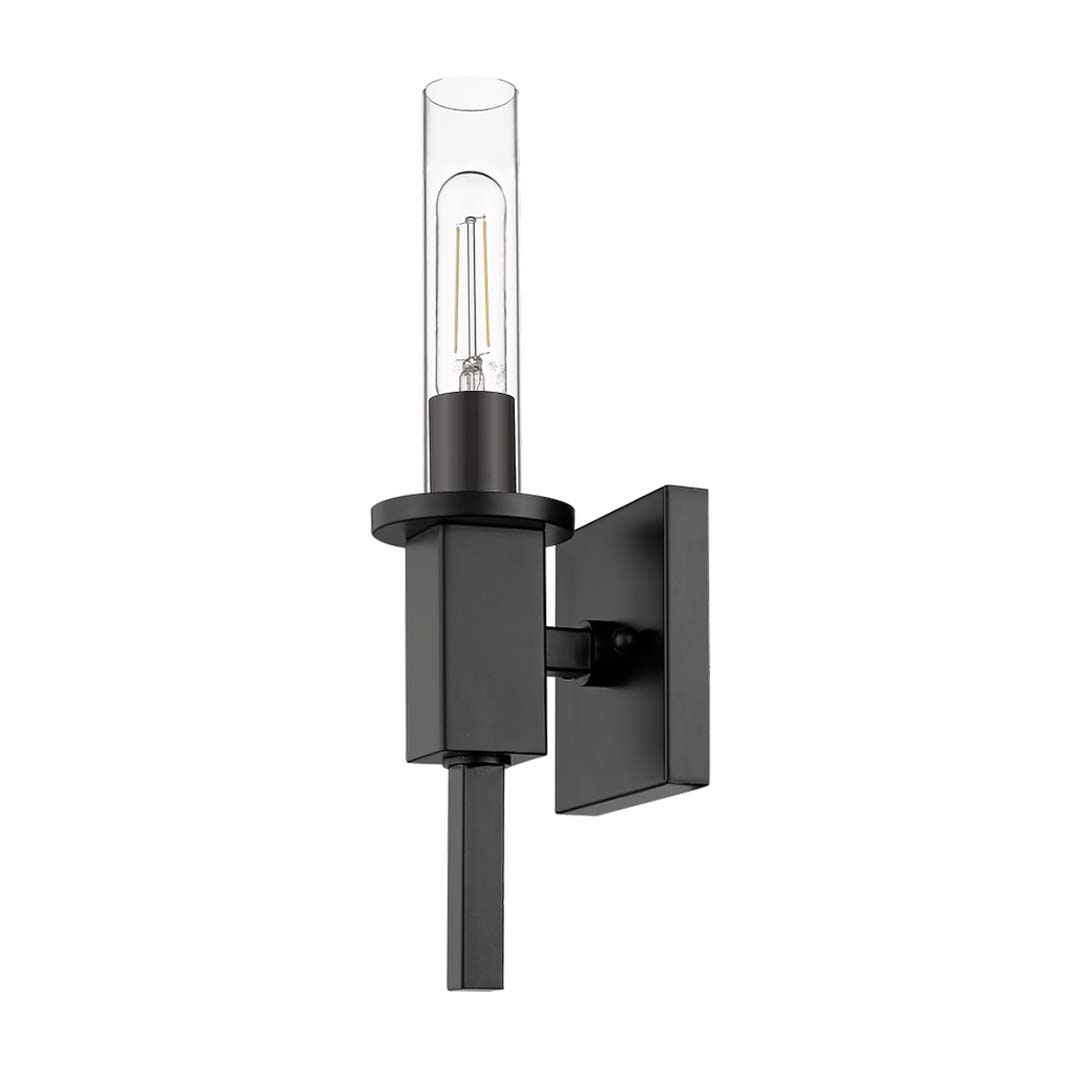 Roma 1-Light Clear Tube Glass Sconce T10 8.5W LED 4K Lamps Included - High-Design Wall Sconces