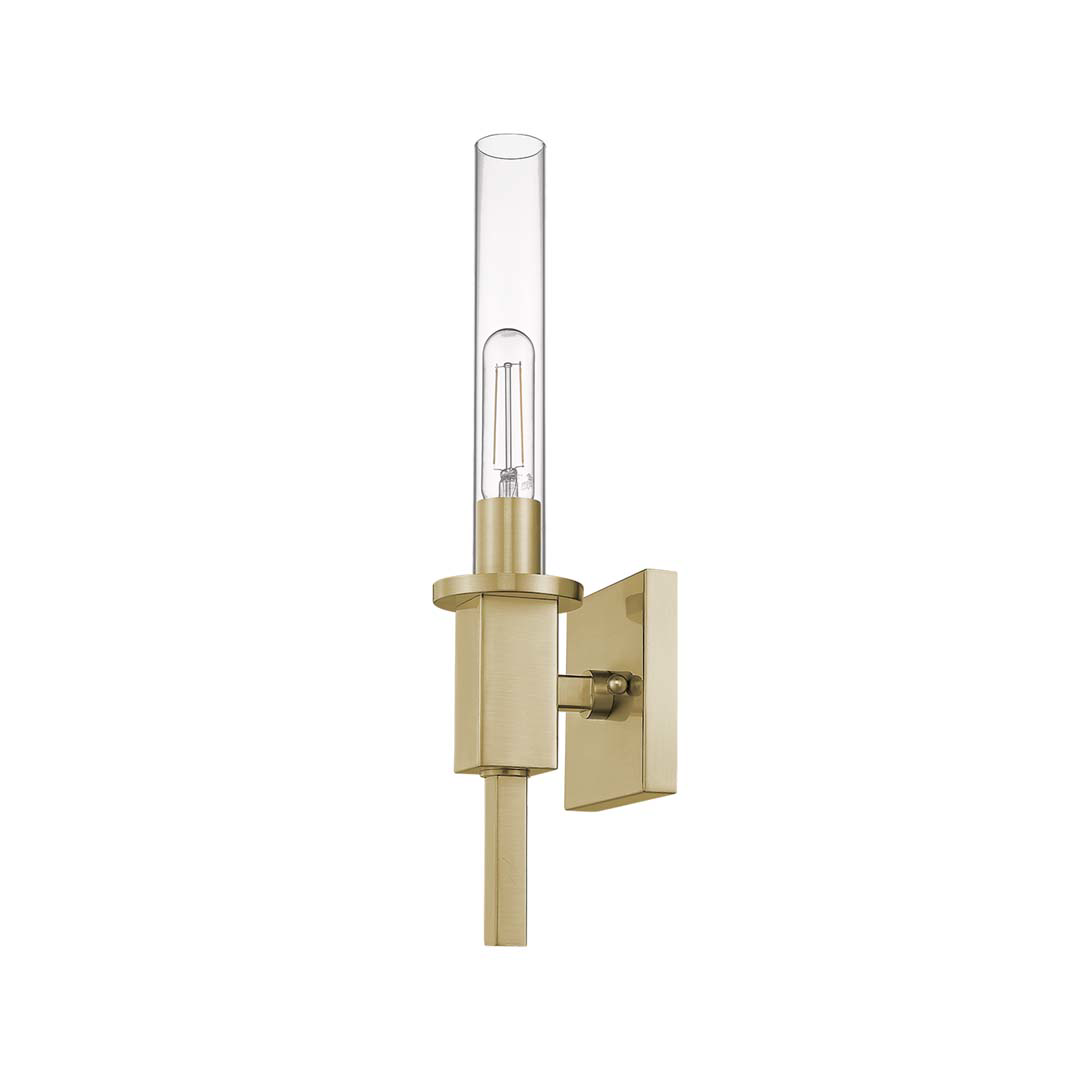 Roma 1-Light Clear Tube Glass Sconce T10 8.5W LED 4K Lamps Included - High-Design Wall Sconces