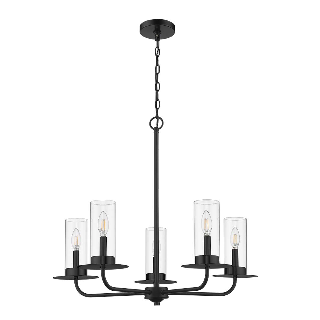 5-Light Clear Glass Chandelier - Statement-Making Chandeliers