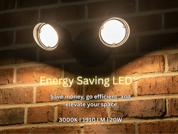 LED-Double Flood-Matte Black-20W 3000K - Architectural-Inspired Flood Lights