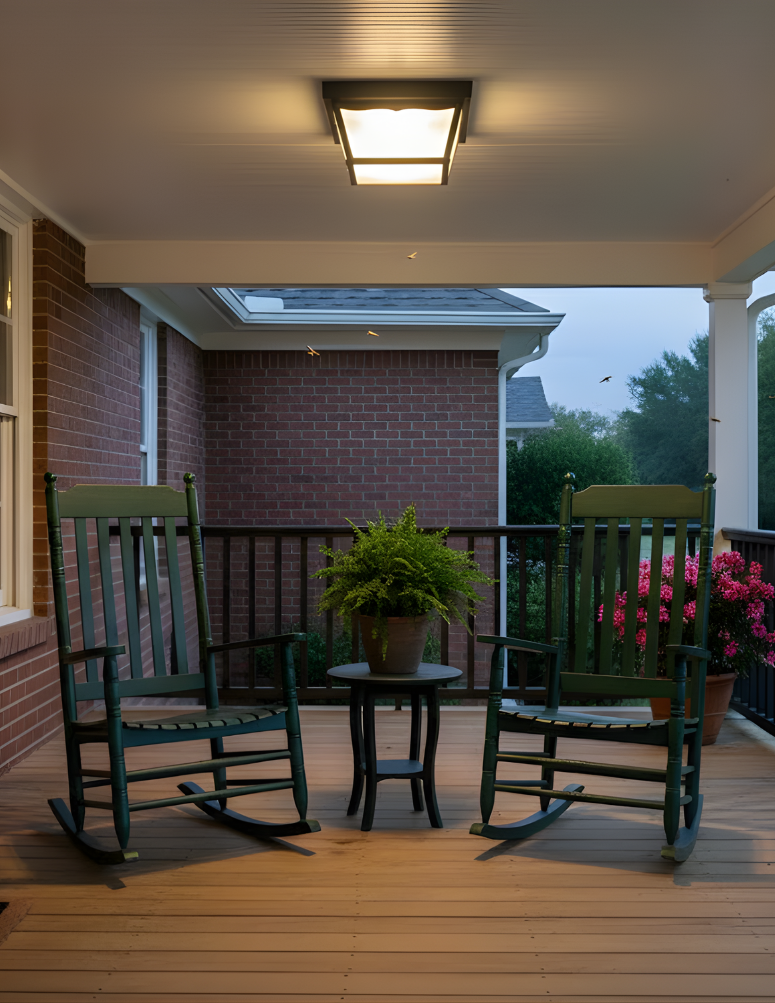 Front Porch Ceiling Mount - Sleek Exterior in Black