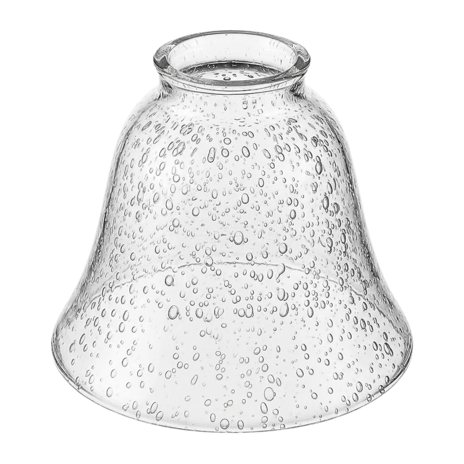 2.25'' Clear Seeded Glass Shade - Decorative Fan Glass