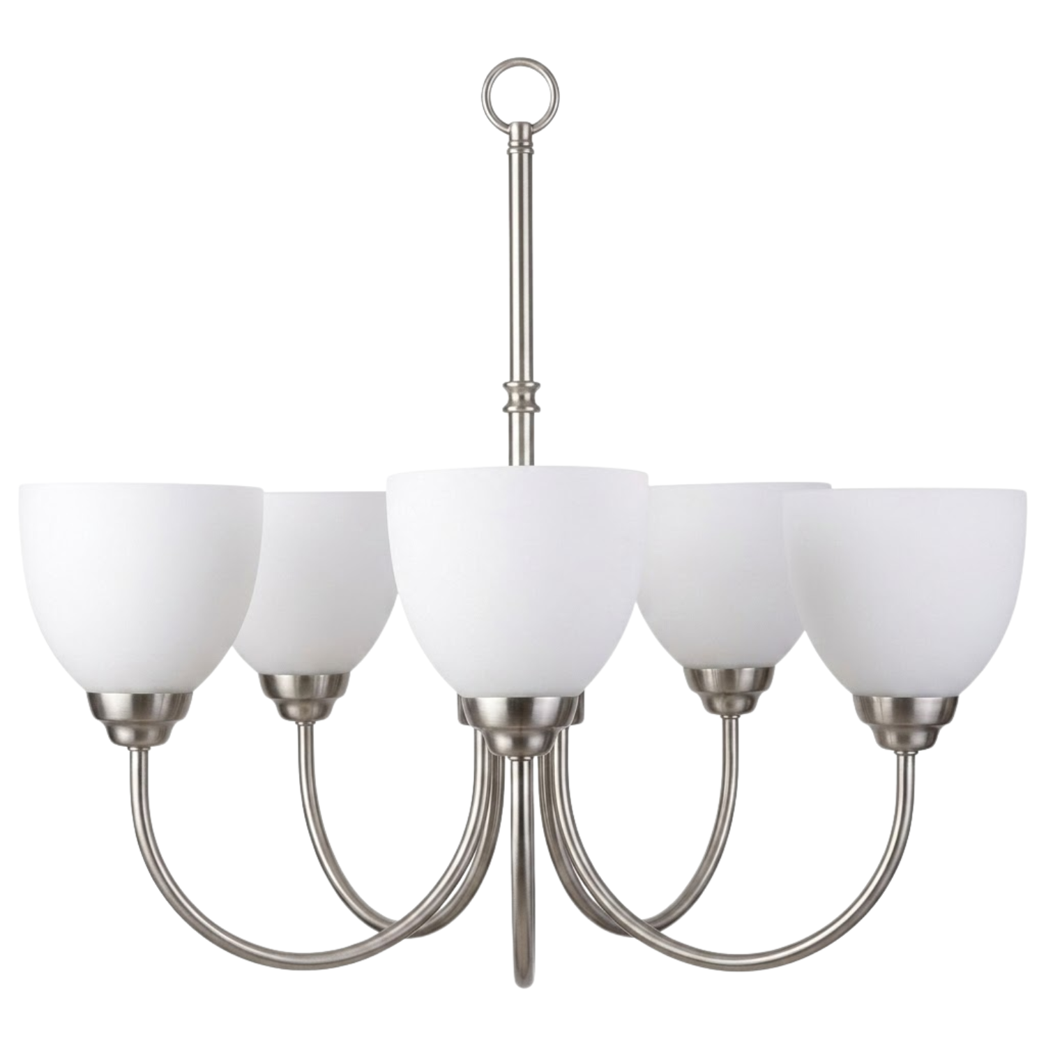 Laredo 5-Light Chandelier - White Glass - Eye-Catching Chandeliers