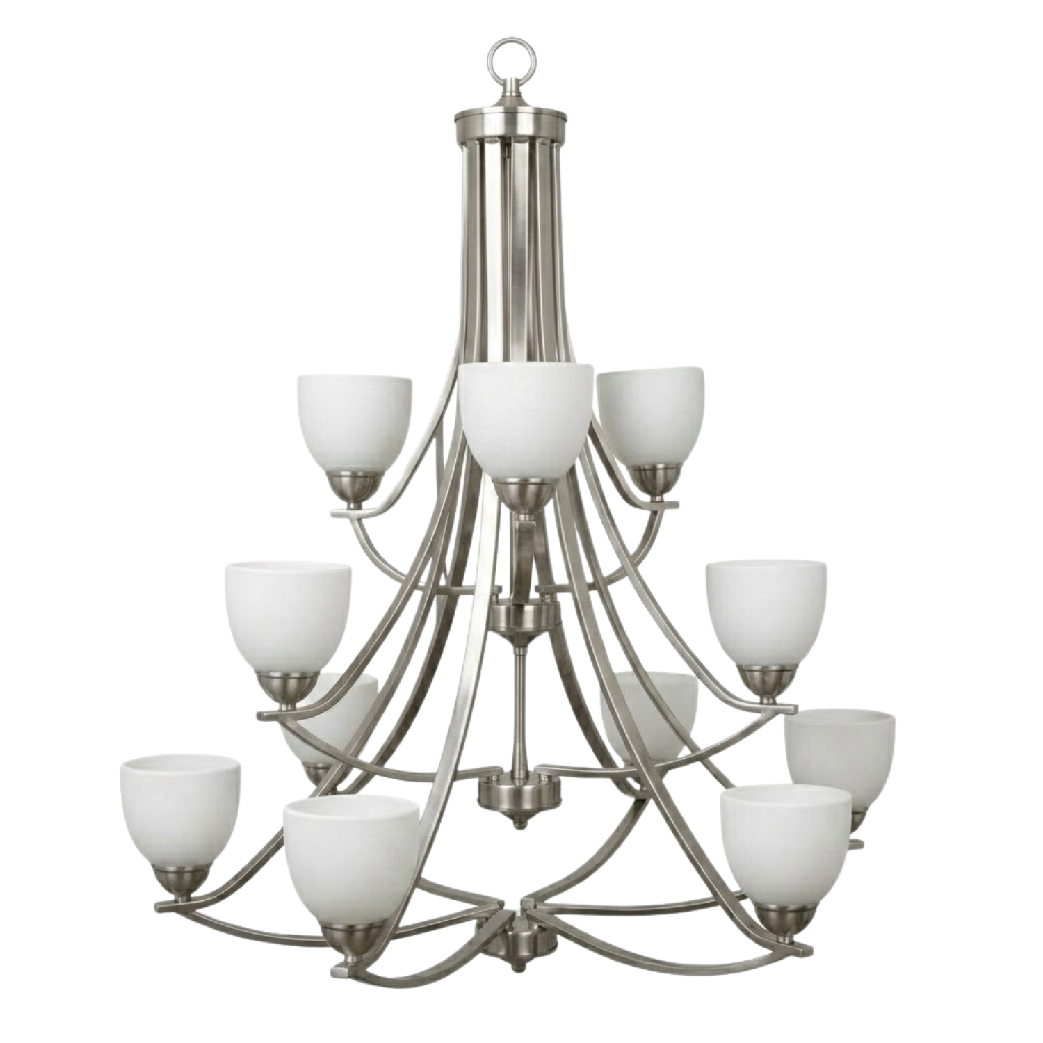 Victoria 12-Light Chandelier White Glass - Classic Chandeliers