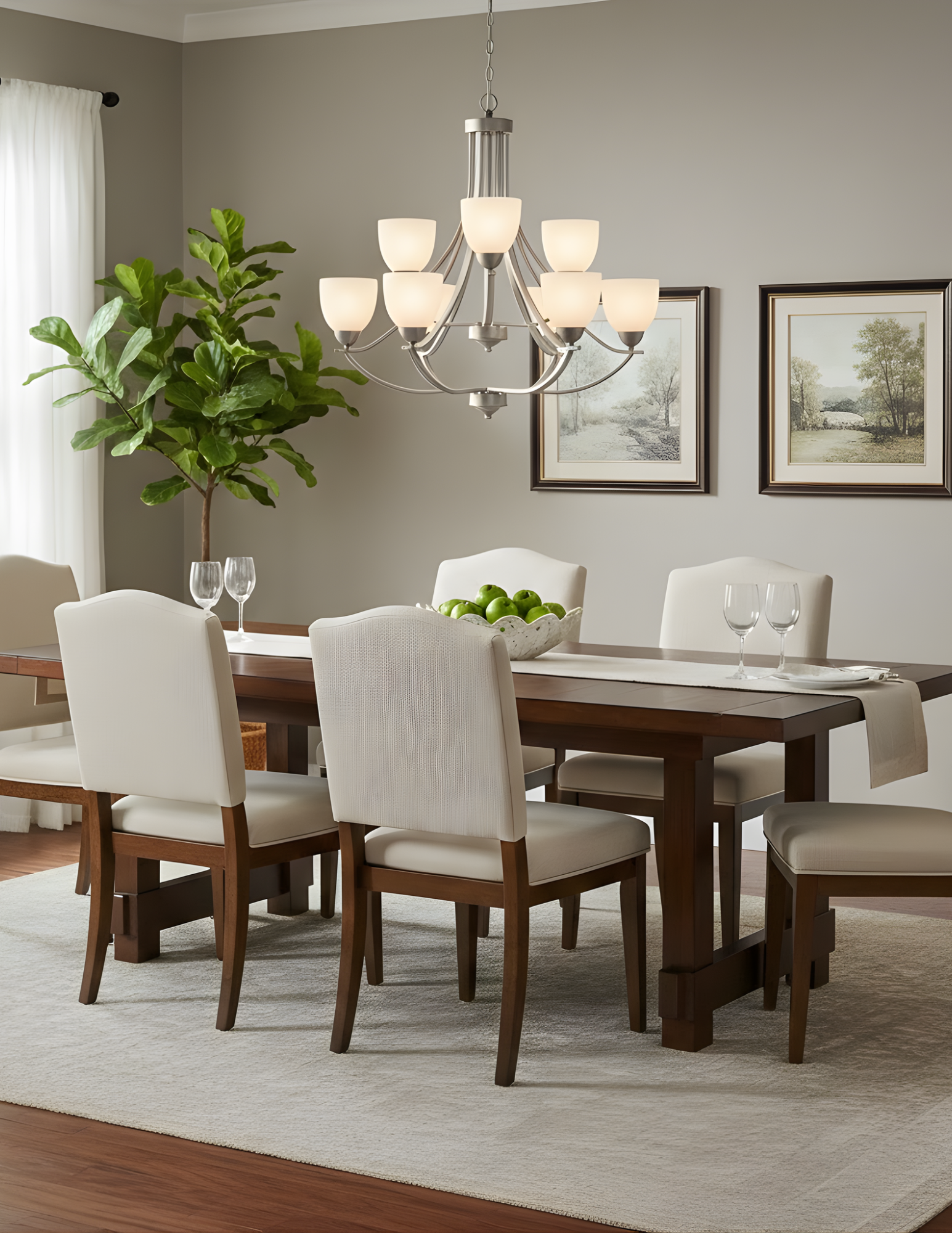 Victoria 9-Light Chandelier White Glass - High-Design Chandeliers