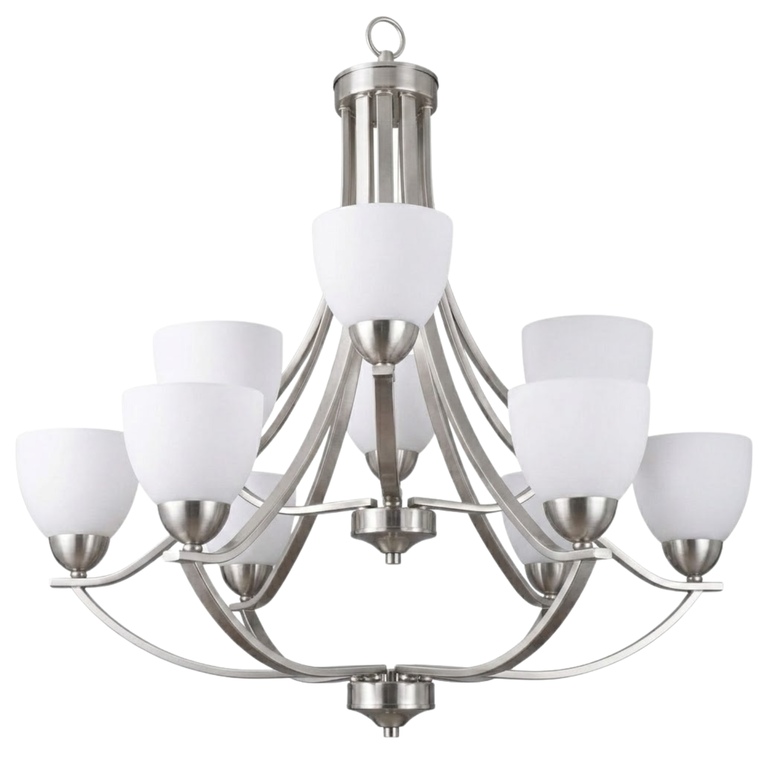 Victoria 9-Light Chandelier White Glass - High-Design Chandeliers