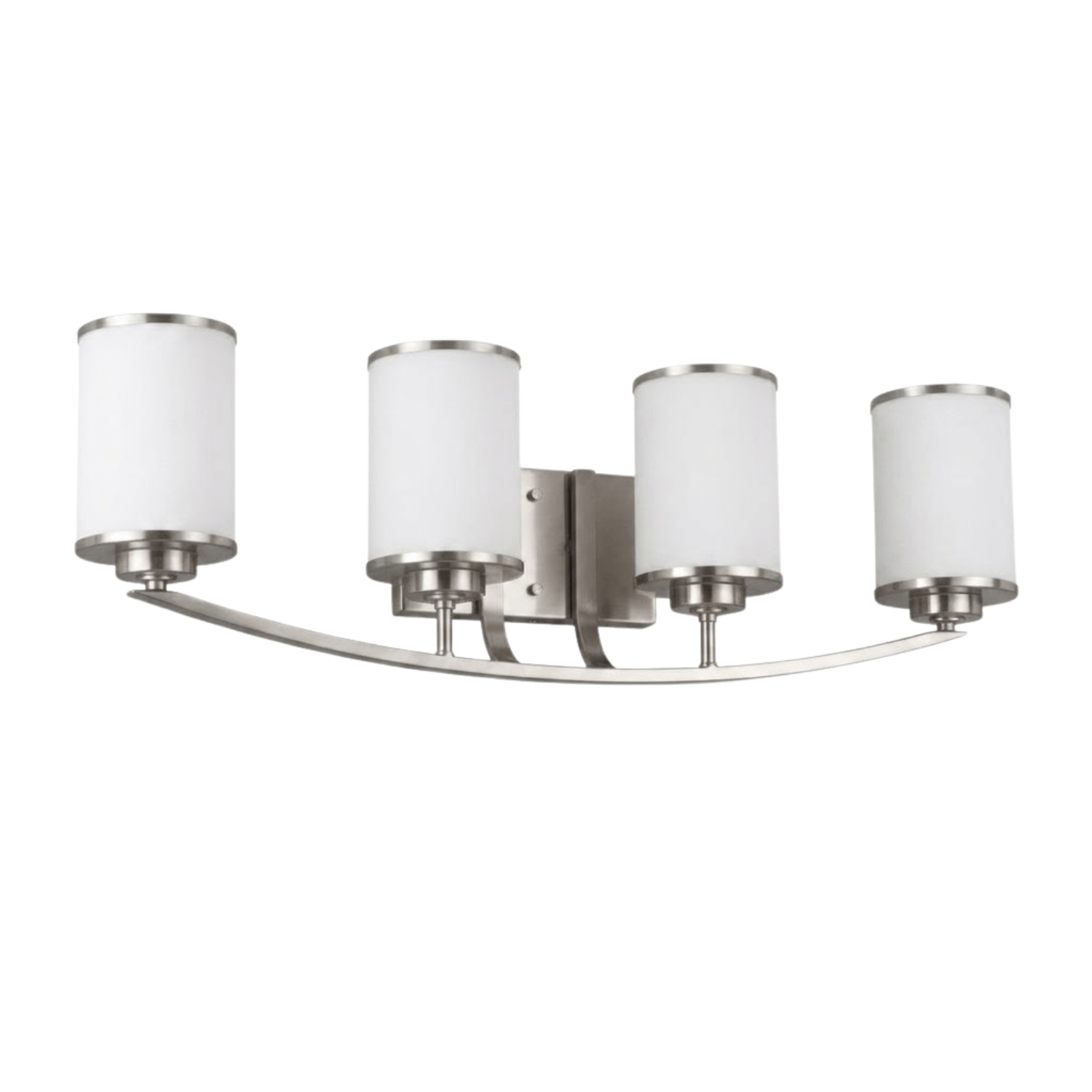 4-Light Vanity White Glass