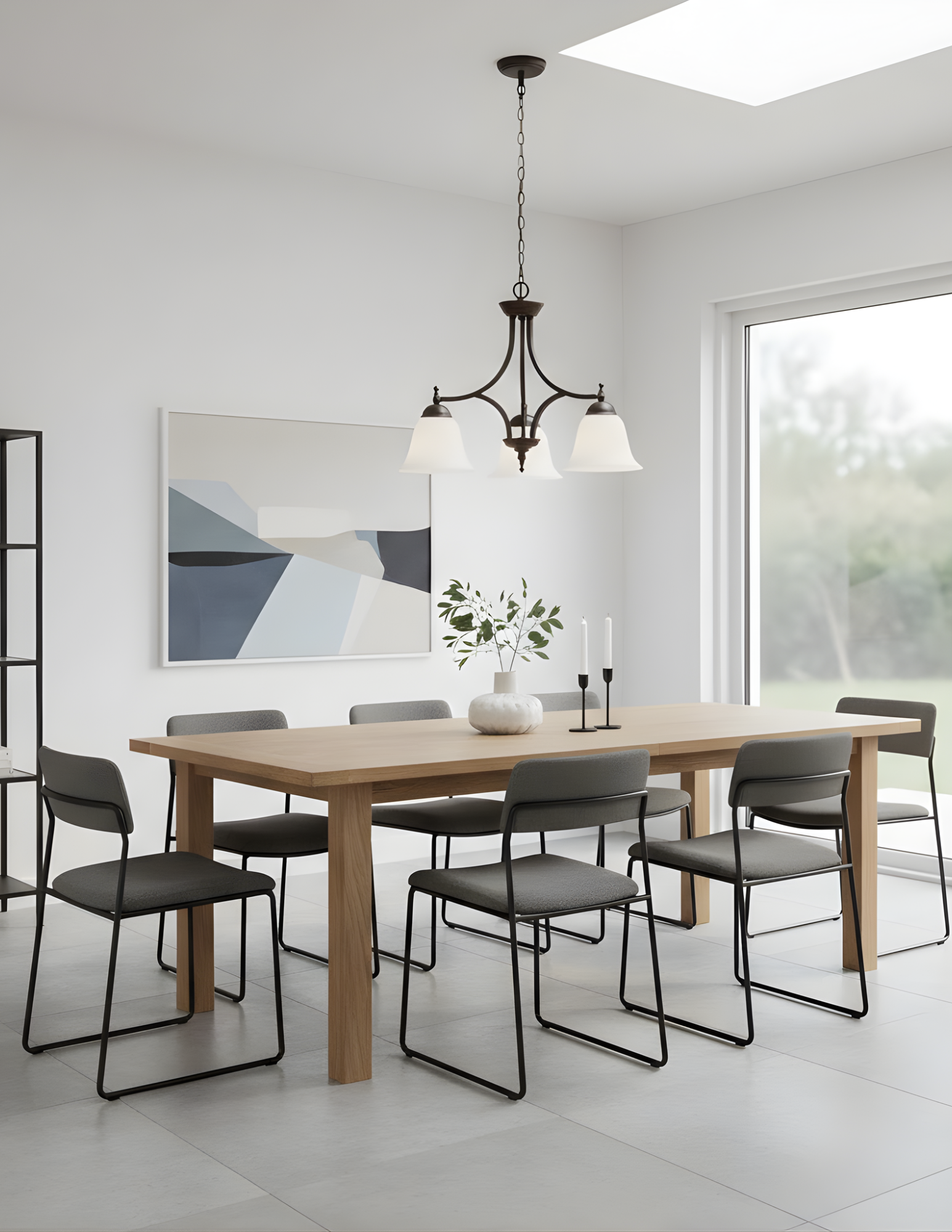 Austin 3-Light Down Chandelier/Nook - Transitional Chandeliers in Rubbed Bronze