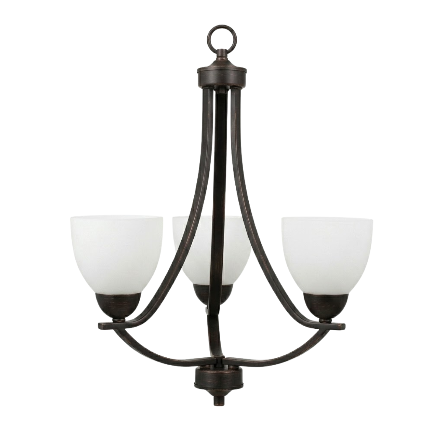 Victoria 3-Light Chandelier White Glass - Refined Chandeliers