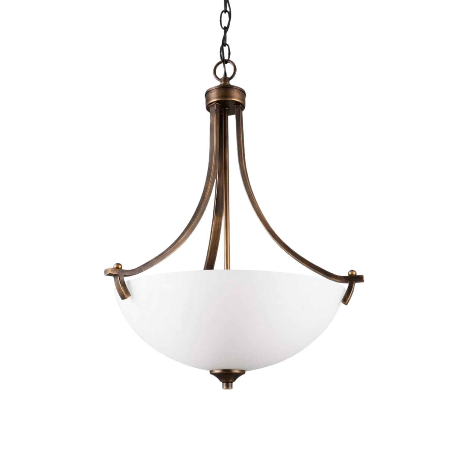 Victoria 3-Light Entry - White Glass - Clean-Line Pendants