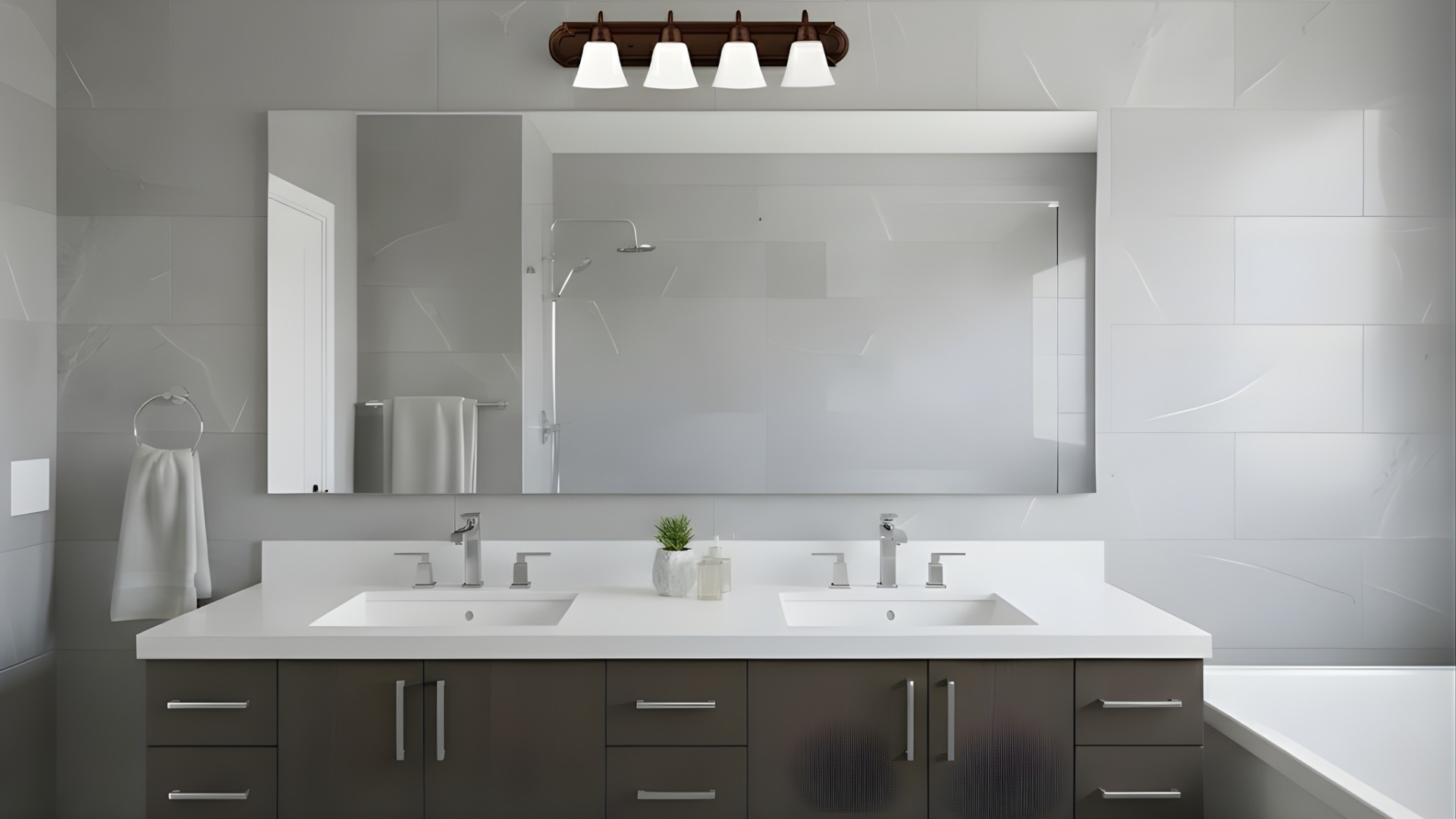 4-Light Racetrack w/Arms - G-423 - Functional Vanities