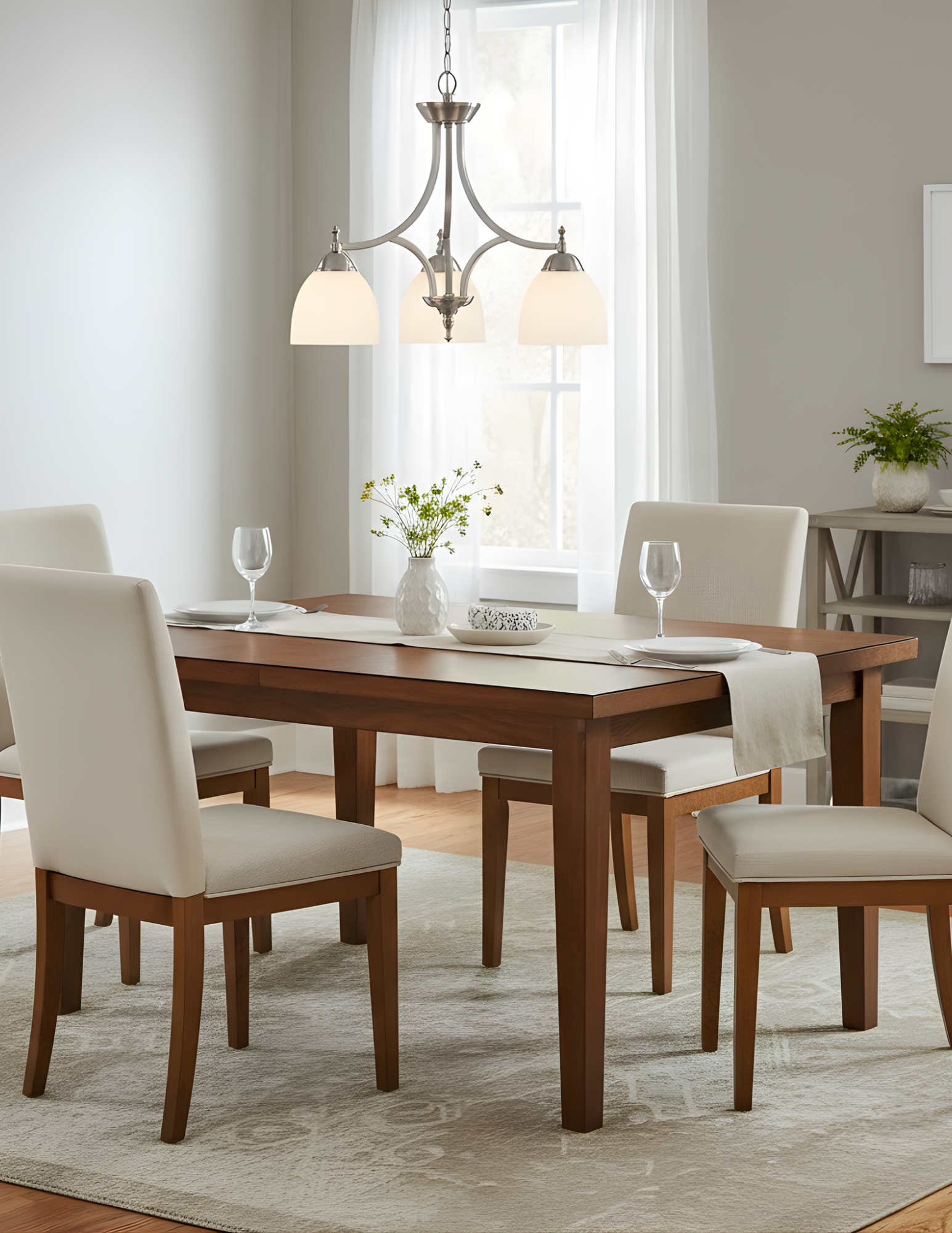 Dallas 3-Light Down Chandelier/Nook-NK - Sleek Chandeliers